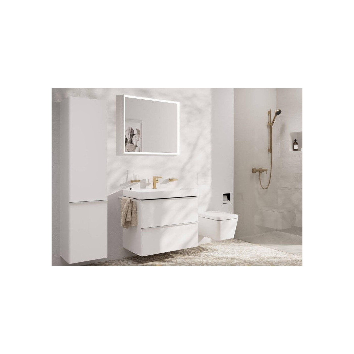 Bateria Umywalkowa Tecturis E Coolstart Brąz Szczotkowany 73020140 Hansgrohe