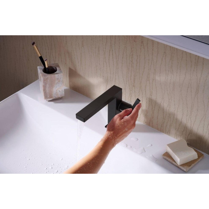 Bateria Umywalkowa Tecturis E Coolstart Czarny Mat 73021670 Hansgrohe