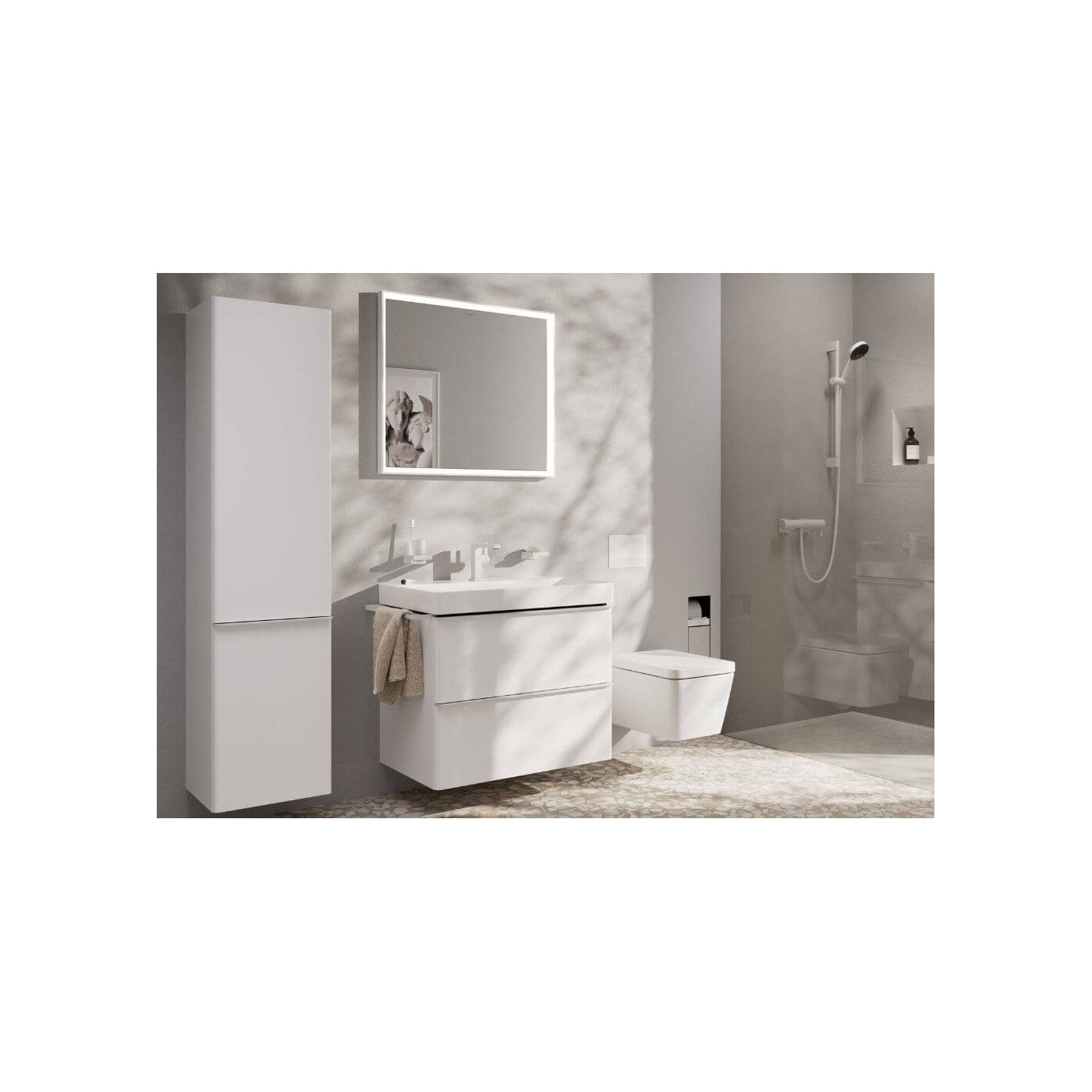 Bateria Umywalkowa Tecturis E Coolstart Biały Mat 73021700 Hansgrohe