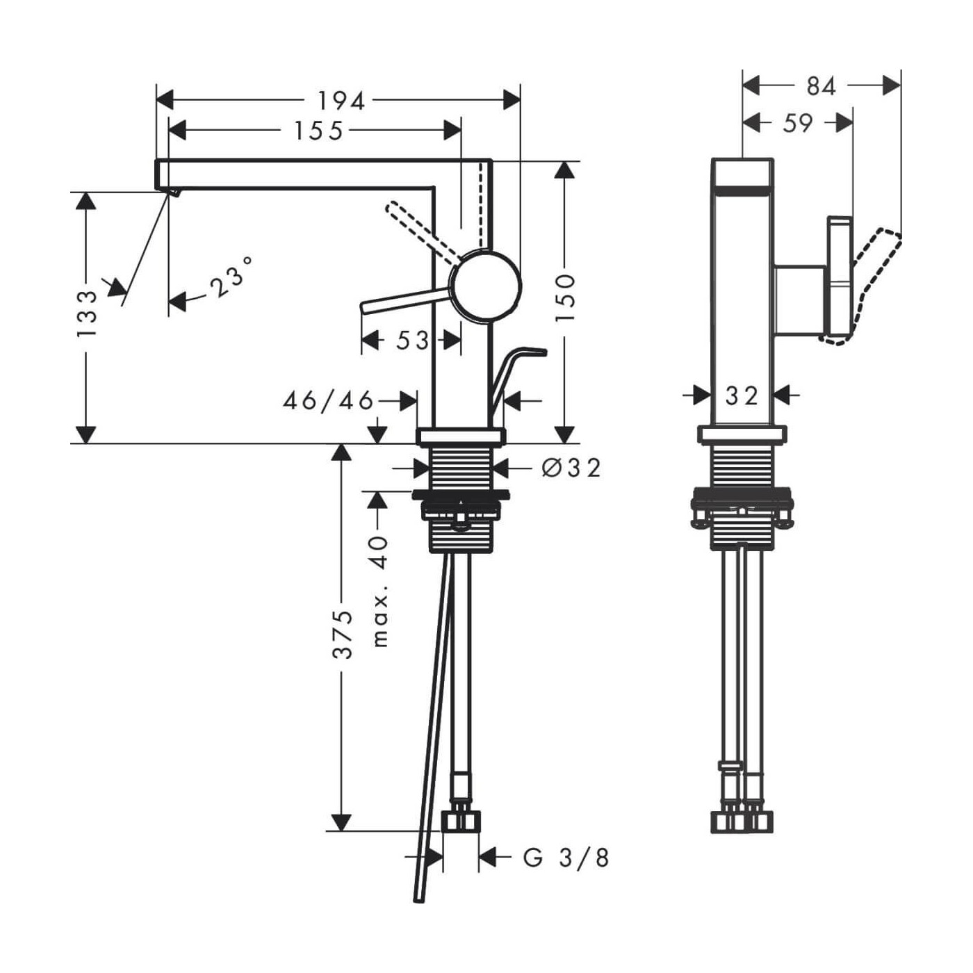 Bateria Umywalkowa Tecturis E Coolstart Chrom 73023000 Hansgrohe