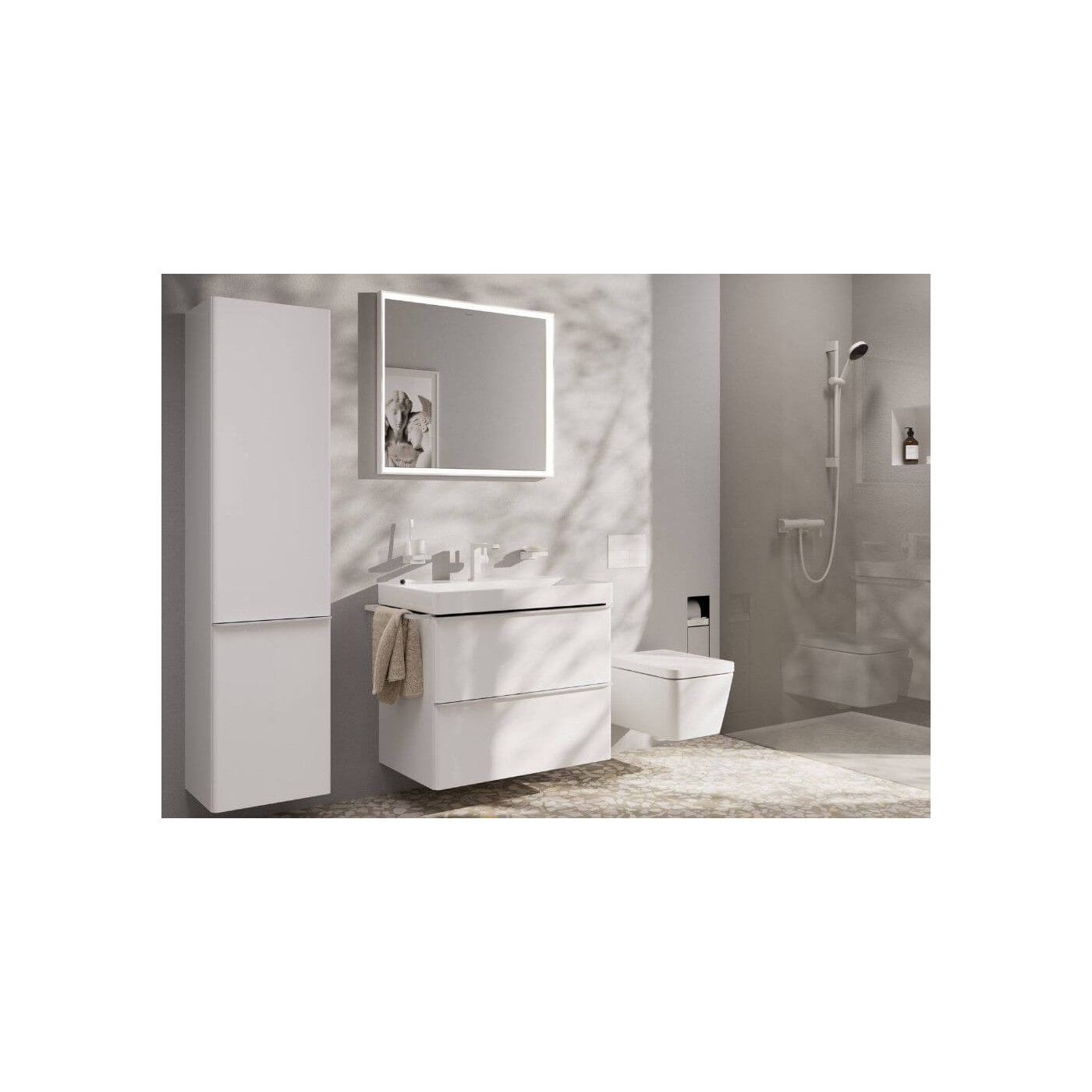 Bateria Umywalkowa Tecturis E Coolstart Biały Mat 73023700 Hansgrohe