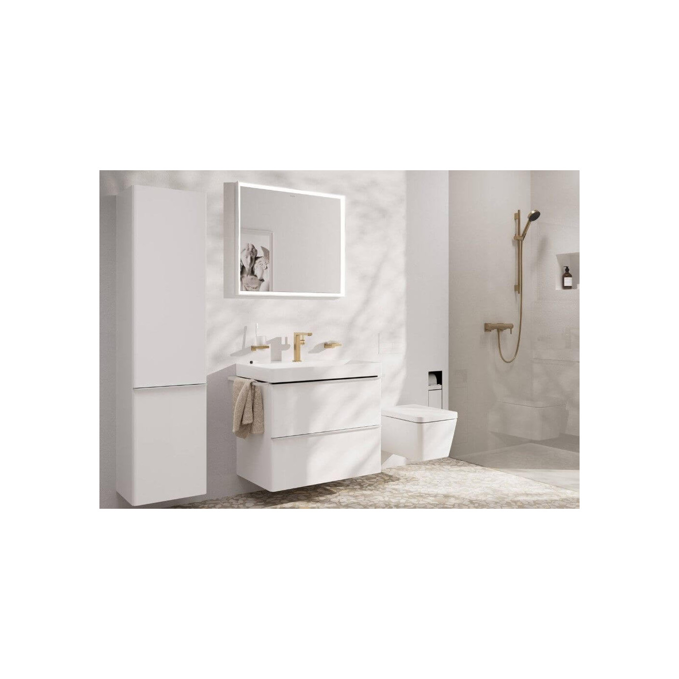Bateria Umywalkowa Tecturis E Coolstart Brąz Szczotkowany 73040140 Hansgrohe