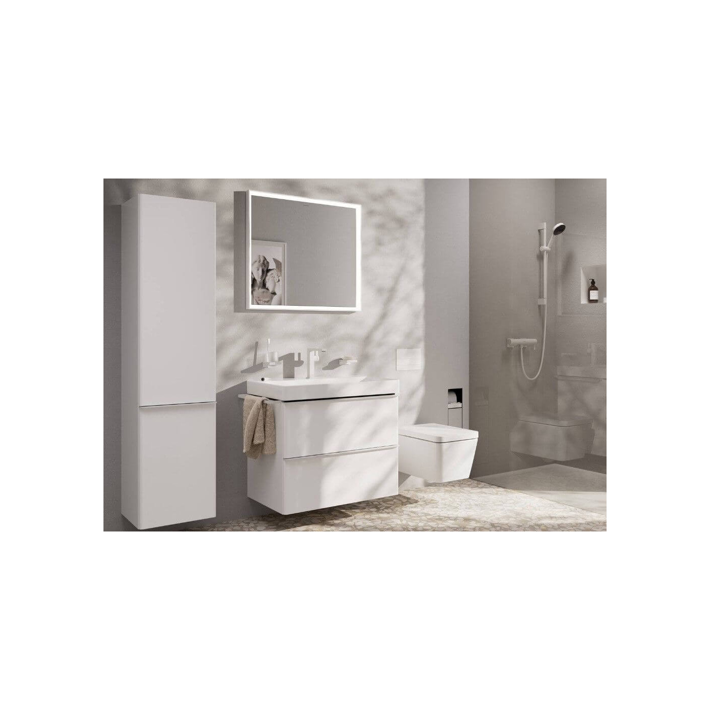 Bateria Umywalkowa Tecturis E Coolstart Biały Mat 73040700 Hansgrohe