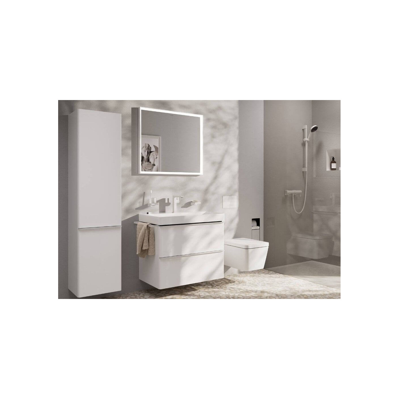 Bateria Umywalkowa Tecturis E Coolstart Biały Mat 73041700 Hansgrohe