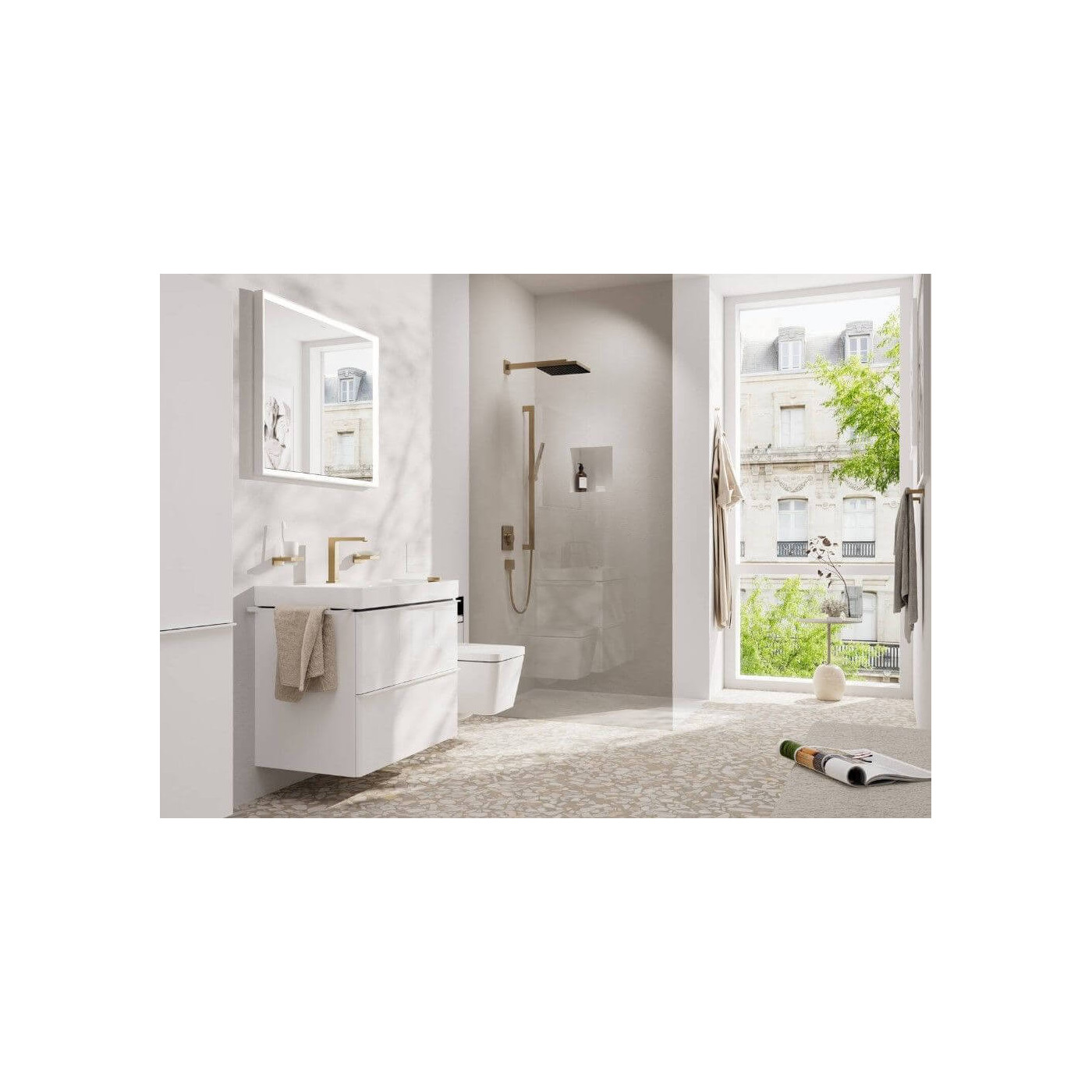 Bateria Umywalkowa Tecturis E Coolstart Brąz Szczotkowany 73053140 Hansgrohe