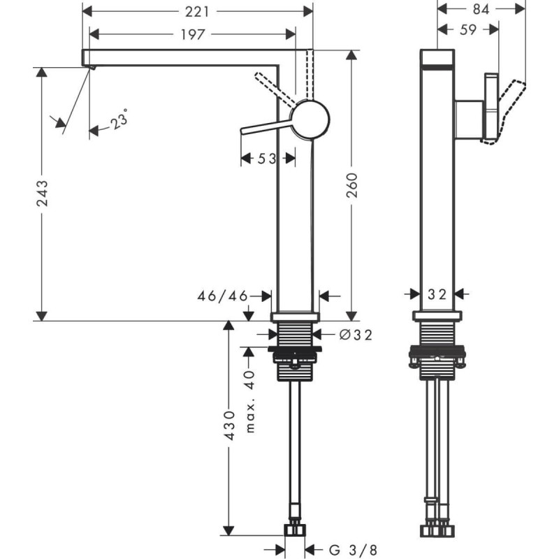 Bateria Umywalkowa Tecturis E Coolstart Biały Mat 73070700 Hansgrohe