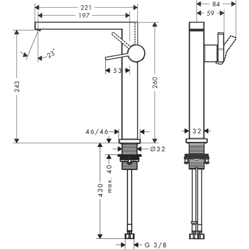 Bateria Umywalkowa Tecturis E Coolstart Brąz Szczotkowany 73072140 Hansgrohe