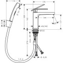 Bateria Umywalkowa Tecturis E Z Główką Bidette Chrom 73210000 Hansgrohe