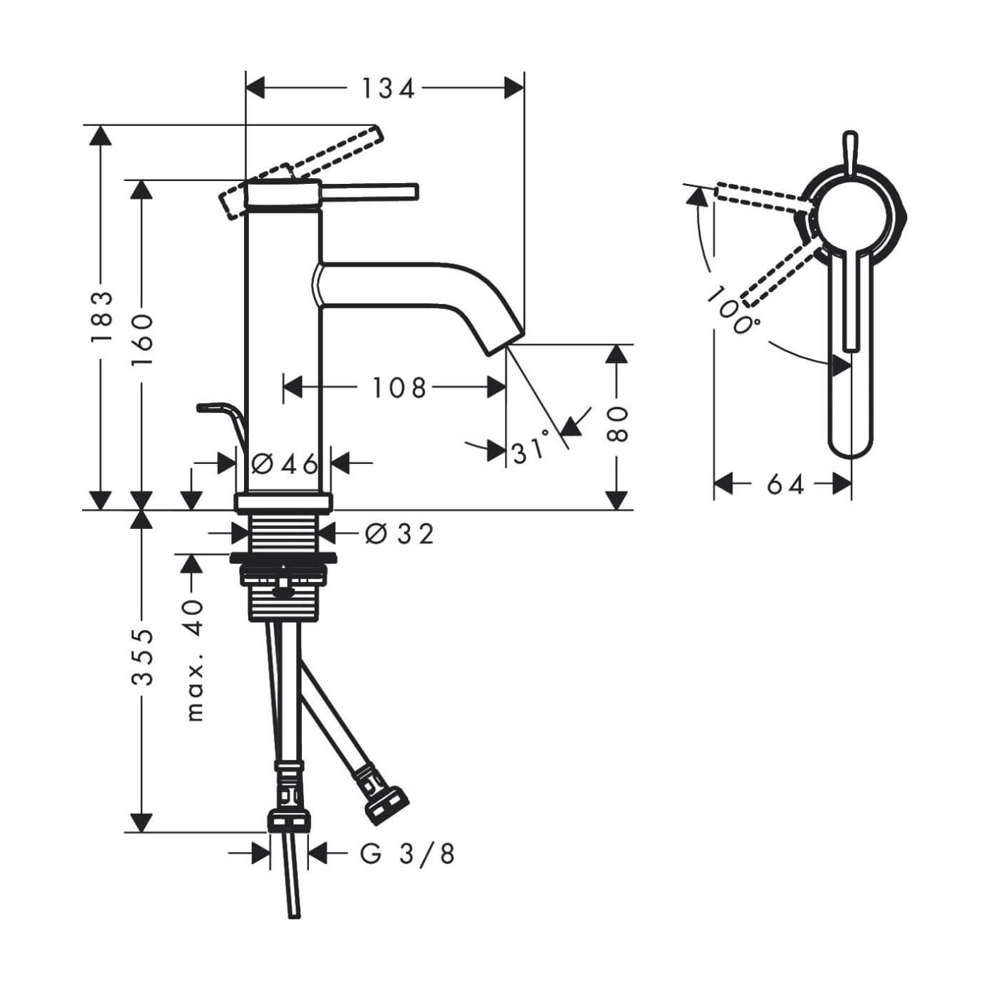 Bateria Umywalkowa Tecturis S Coolstart Chrom 73302000 Hansgrohe