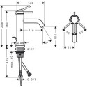 Bateria Umywalkowa Tecturis S Chrom 73310000 Hansgrohe