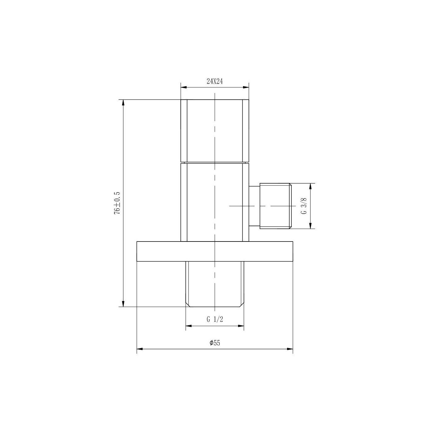 Zawór Kątowy Z Mosiądzu Złoty 1/2x3/8 Emporia