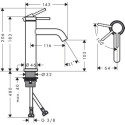 Bateria Umywalkowa Tecturis S Coolstart Brąz Szczotkowany 73312140 Hansgrohe