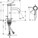 Bateria Umywalkowa Tecturis S Coolstart Biały Mat 73314700 Hansgrohe