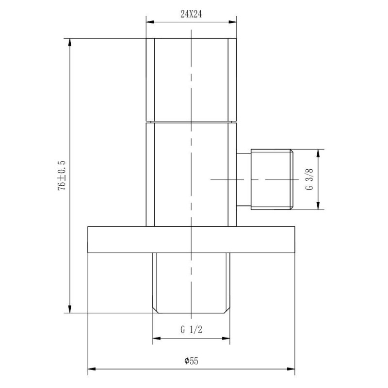 Zawór Kątowy Z Mosiądzu Złoty Szczotkowany 1/2x3/8 Emporia