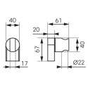 Uchwyt Natryskowy Punktowy Inula Czarny FD8-703-22 F-design