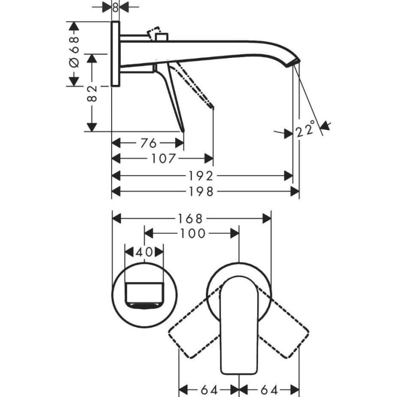 Jednouchwytowa Bateria Umywalkowa Podtynkowa Vivenis Czarny Mat 75050670 Hansgrohe