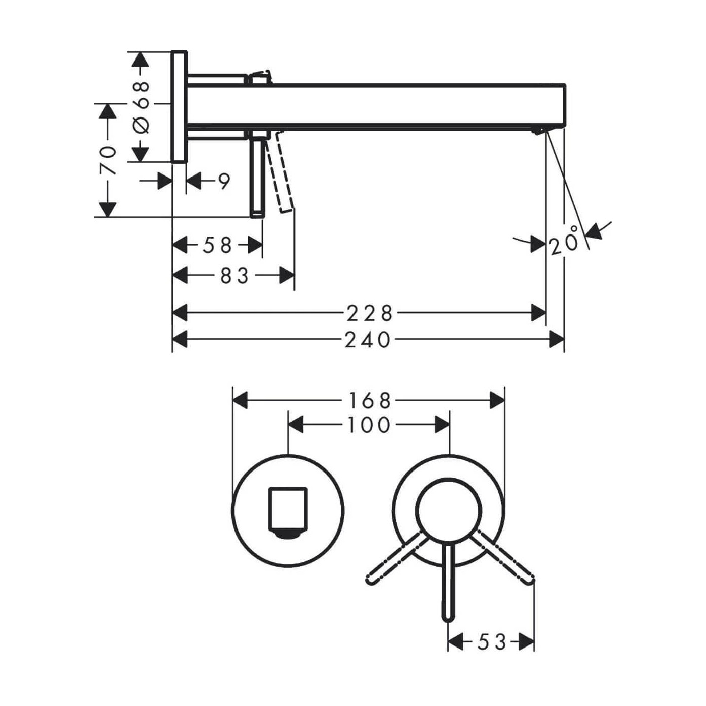 Jednouchwytowa Bateria Umywalkowa Finoris Podtynkowa Czarny Mat 76050670 Hansgrohe