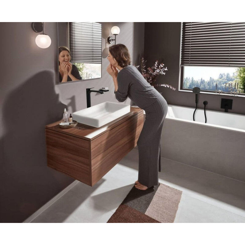 Jednouchwytowa Bateria Umywalkowa Vivenis Czarny Mat 75042670 Hansgrohe