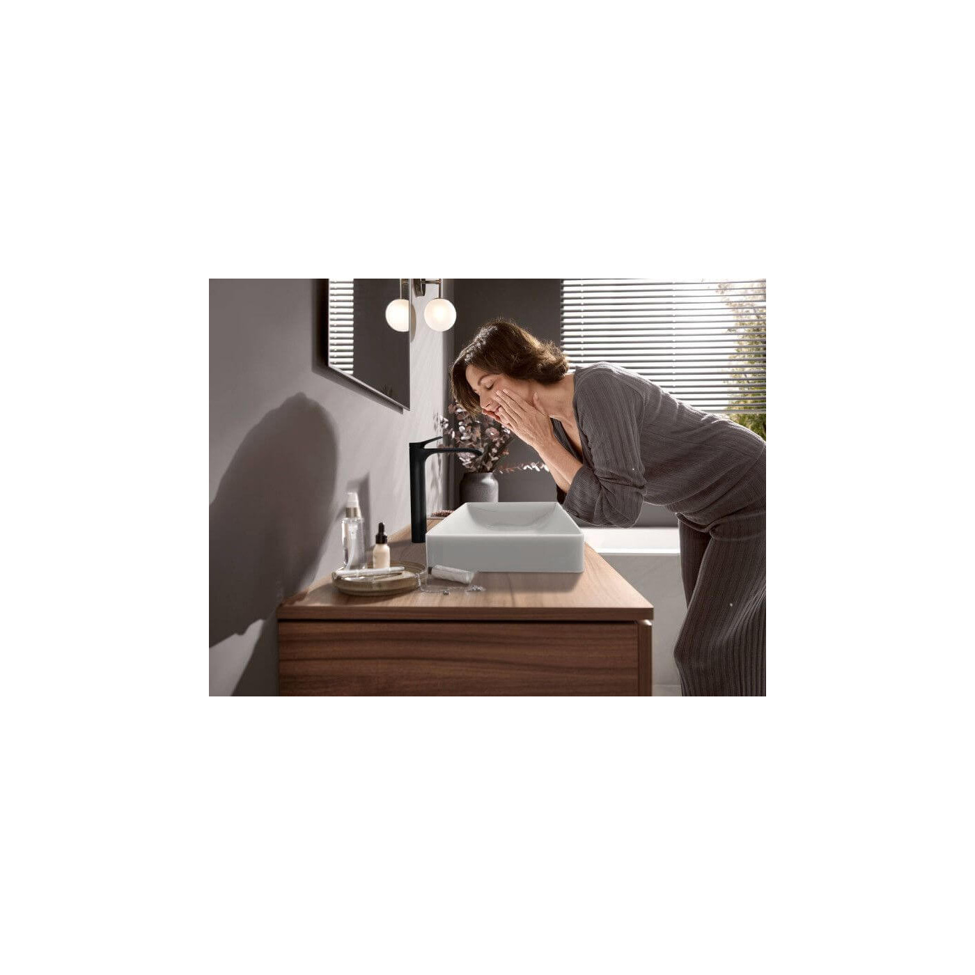 Jednouchwytowa Bateria Umywalkowa Vivenis Czarny Mat 75042670 Hansgrohe
