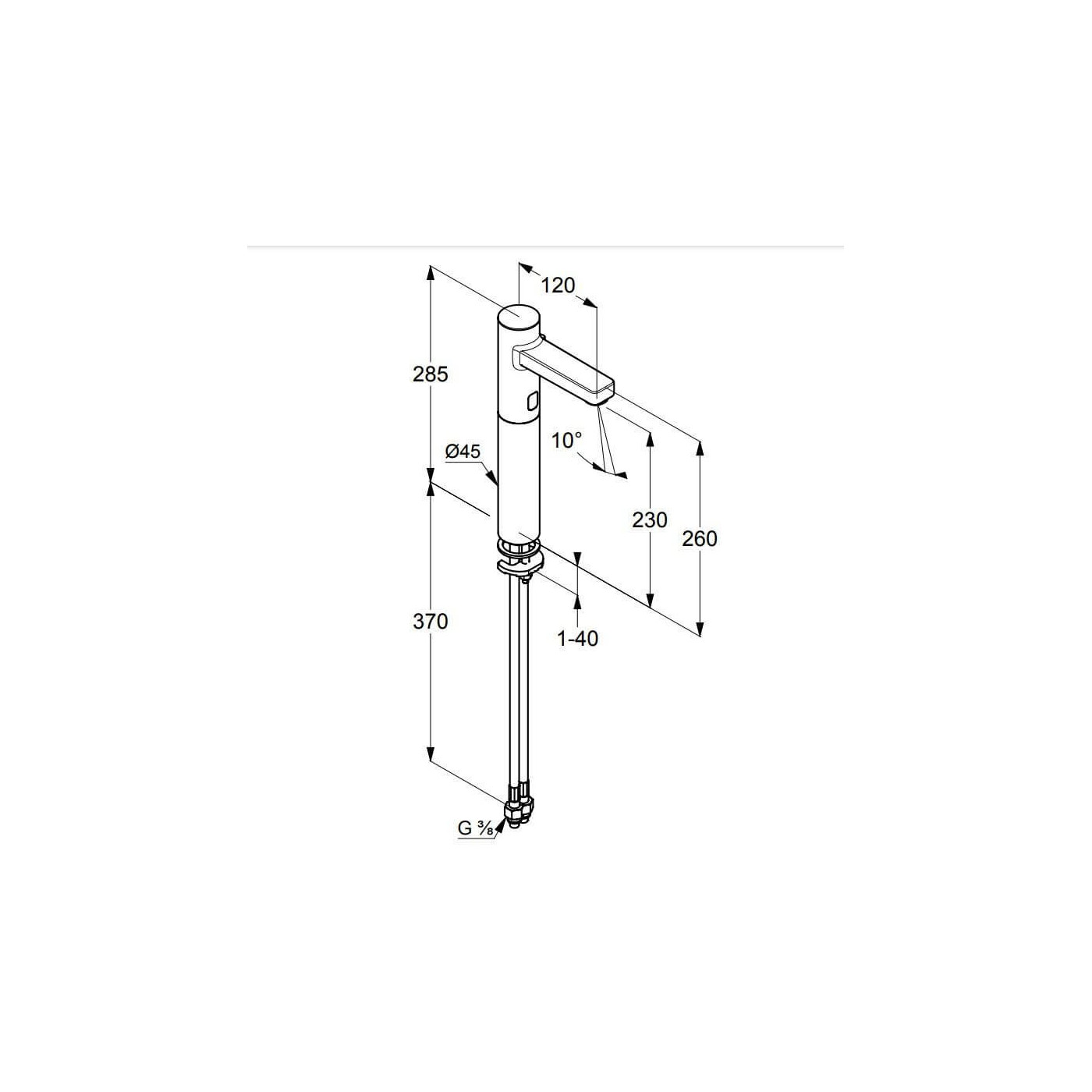 Elektroniczna Bateria Umywalkowa Zenta Wysoka 3810605 Kludi