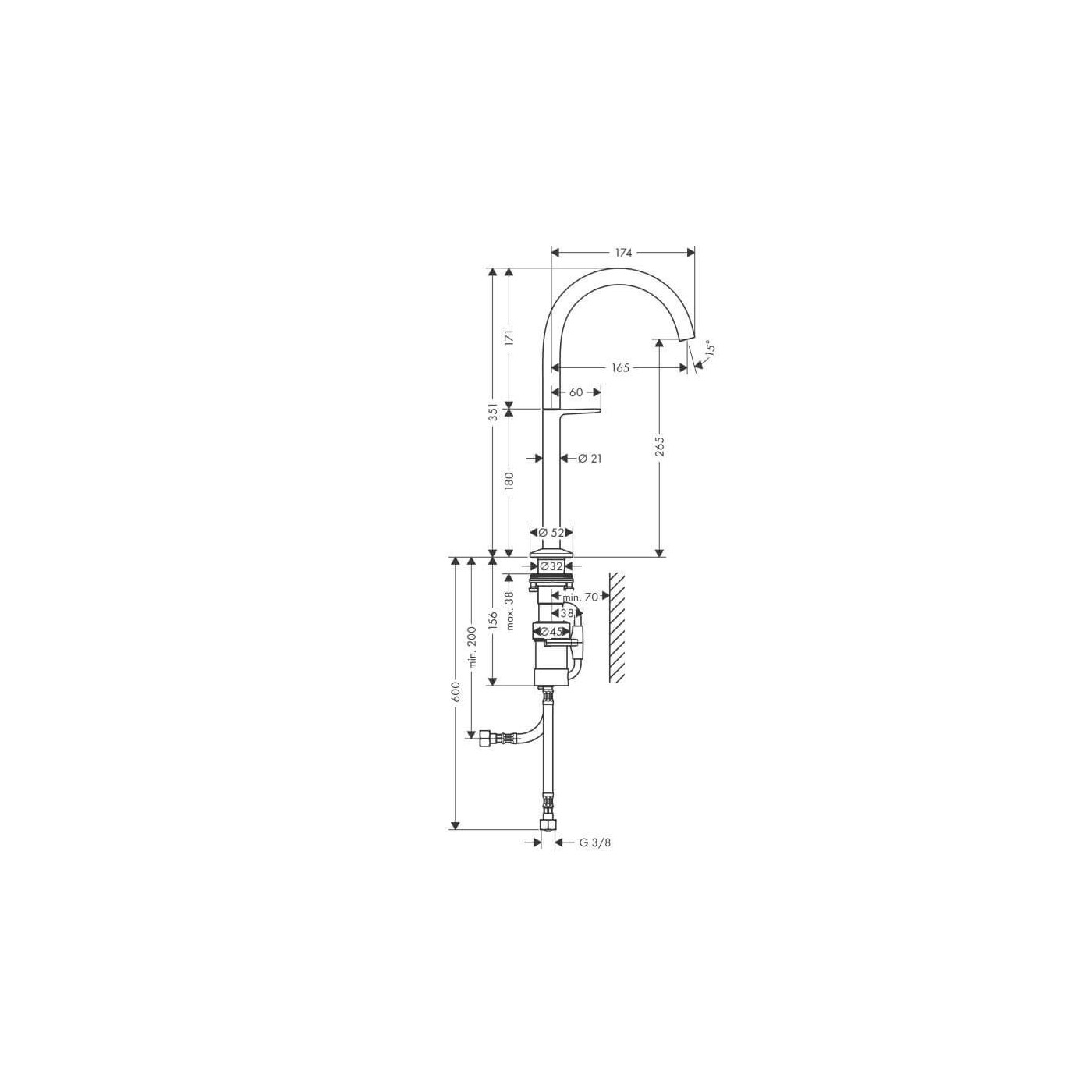 Bateria Umywalkowa Select 260 Chrom 48030000 Axor