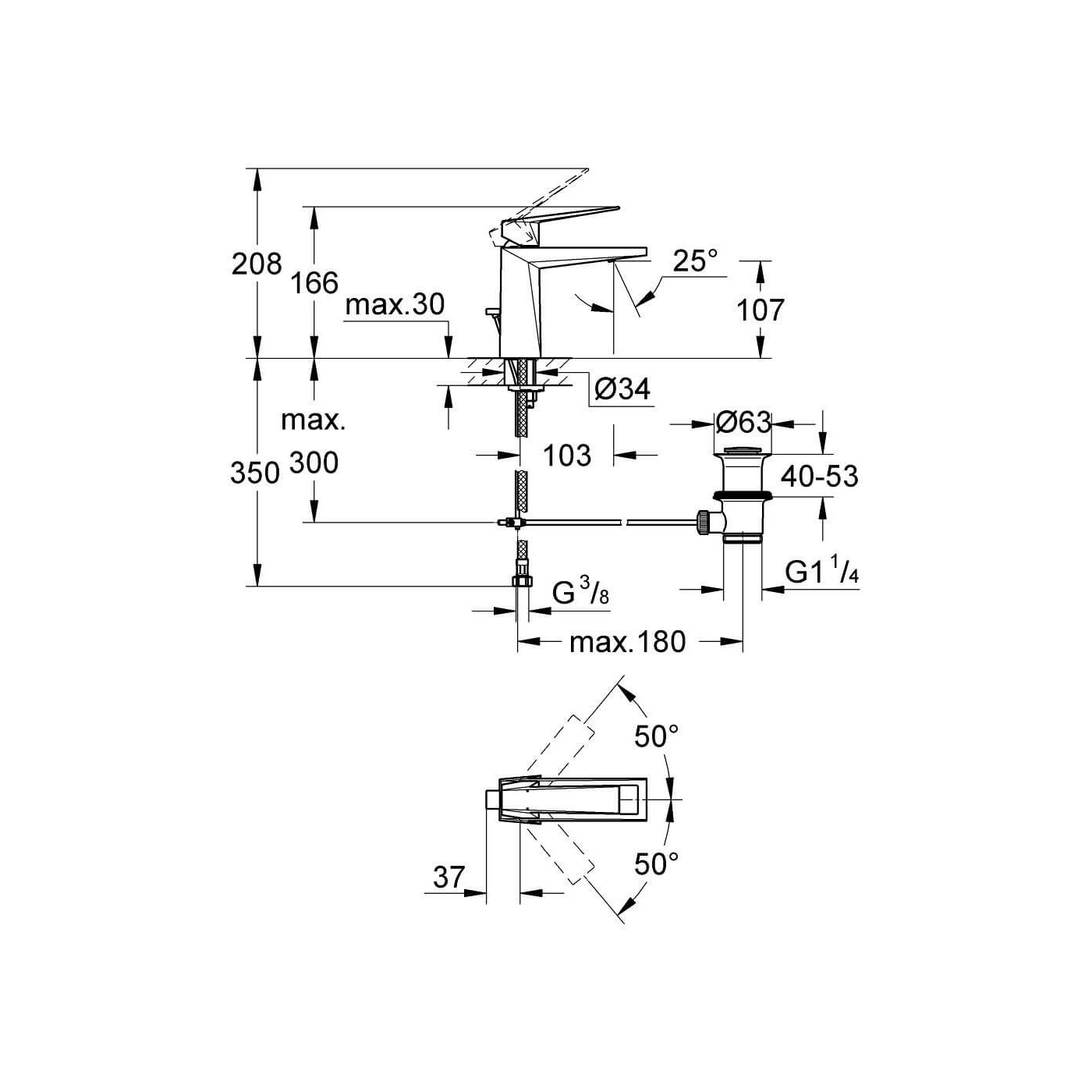Bateria Umywalkowa Allure Brilliant Chrom 24341000 Grohe