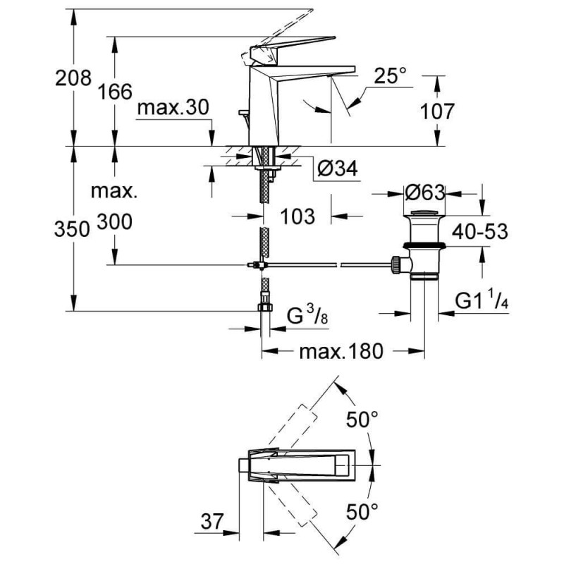 Bateria Umywalkowa Allure Brilliant Chrom 24341000 Grohe