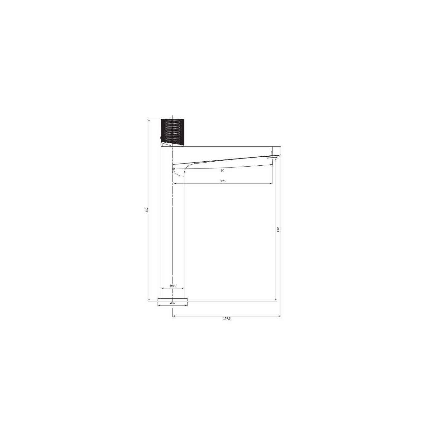 Bateria Umywalkowa Contour Miedź Szczotkowana CT8012CPB Omnires