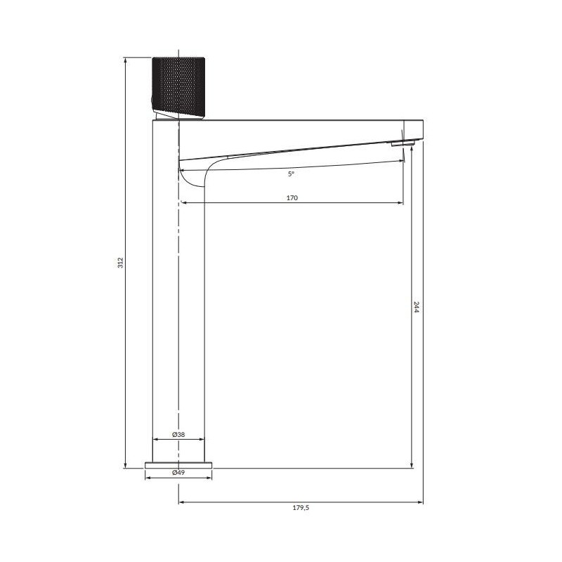 Bateria Umywalkowa Contour Miedź Szczotkowana CT8012CPB Omnires