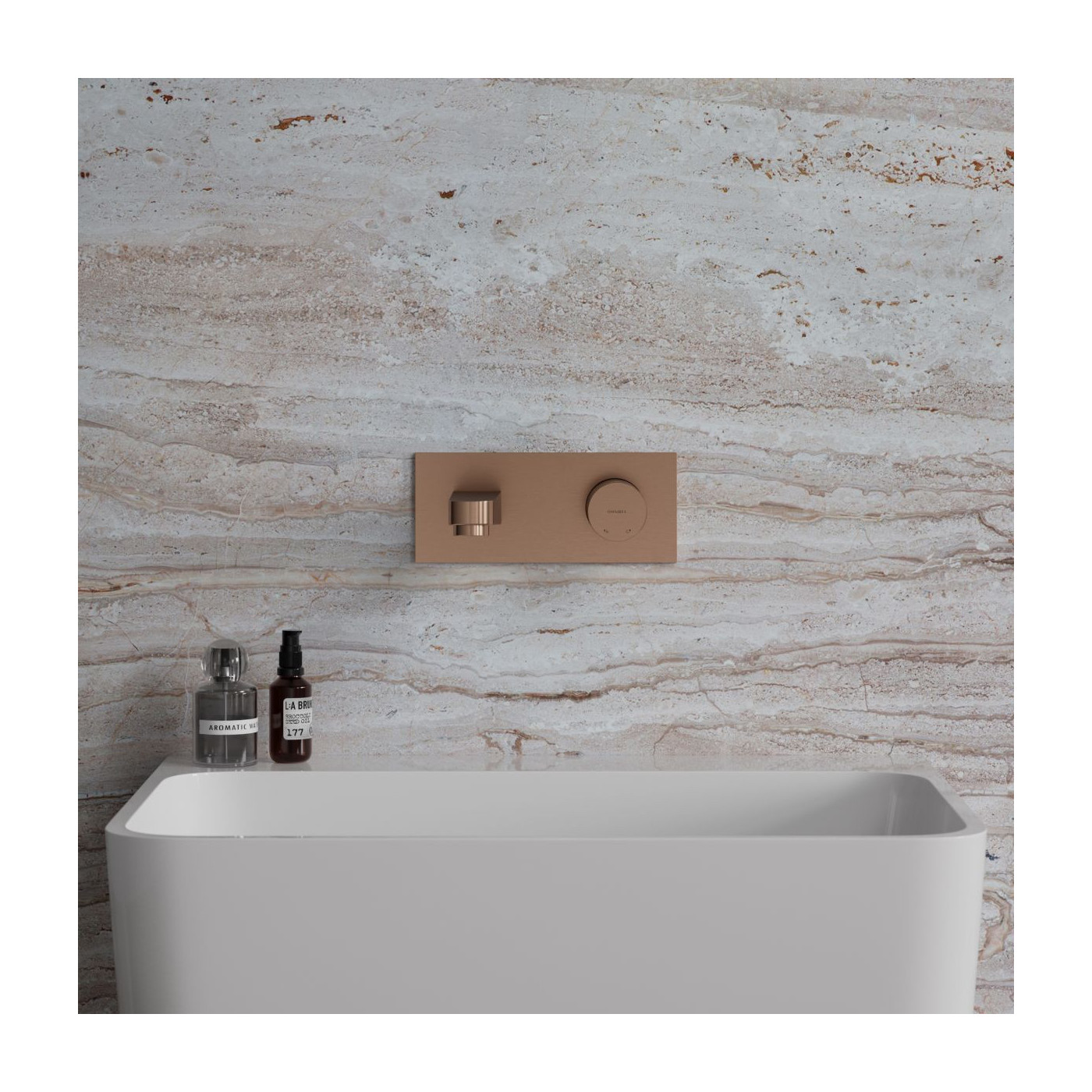 Bateria Umywalkowa Podtynkowa Contour Miedź Szczotkowana CT8015CPB Omnires