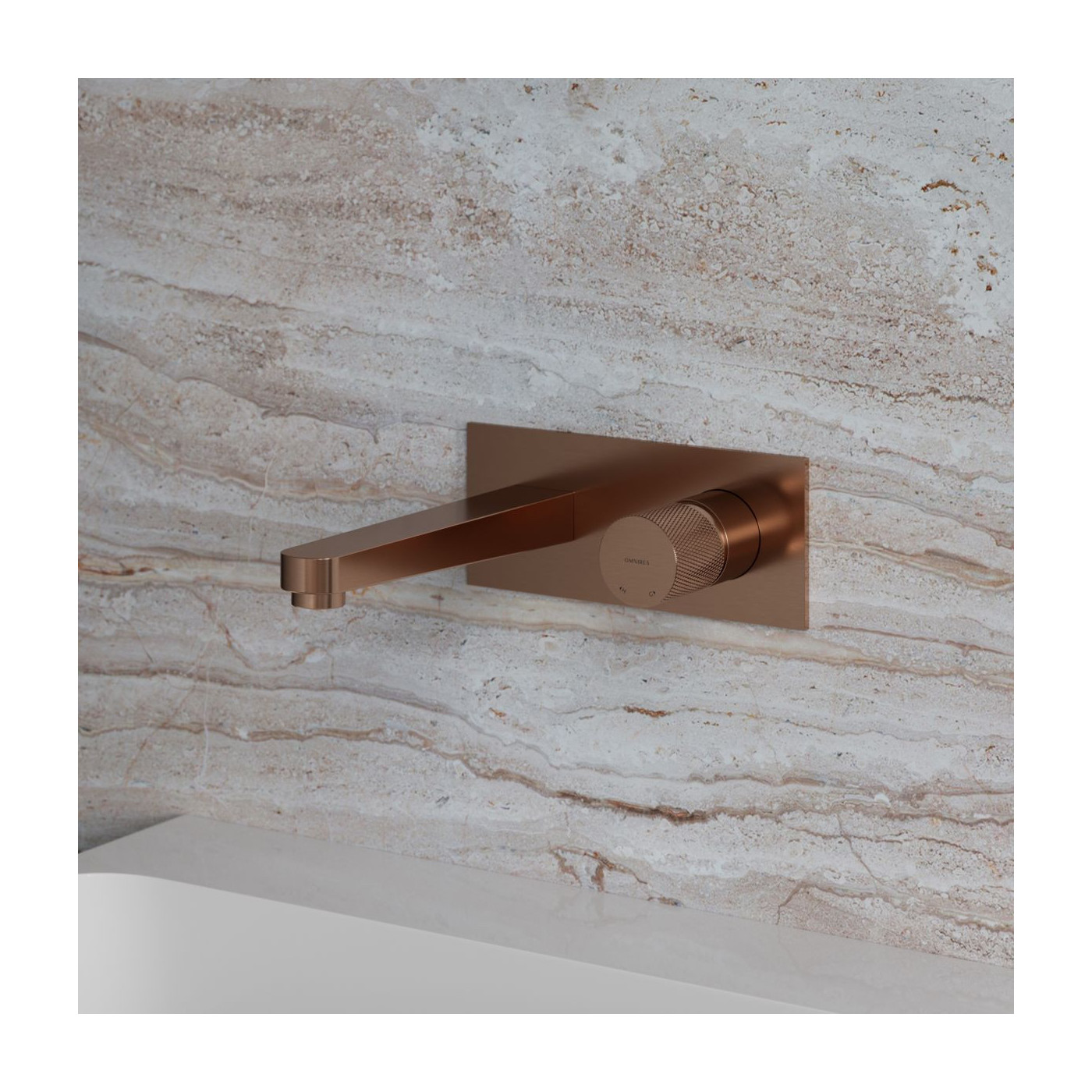 Bateria Umywalkowa Podtynkowa Contour Miedź Szczotkowana CT8015CPB Omnires