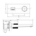 Bateria Umywalkowa Podtynkowa Contour Miedź Szczotkowana CT8015CPB Omnires