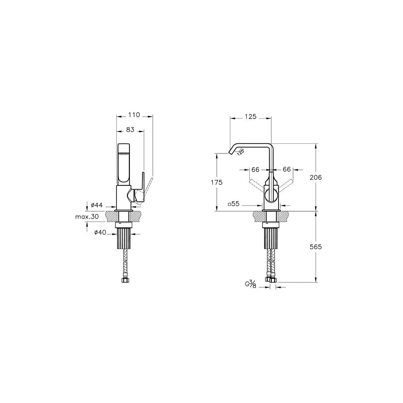 Bateria Umywalkowa Suit Złoty A4261674 Vitra