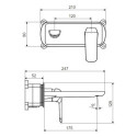 Bateria Umywalkowa Podtynkowa Komplet Clever 2.0 Chrom AREX.4115CR Excellent