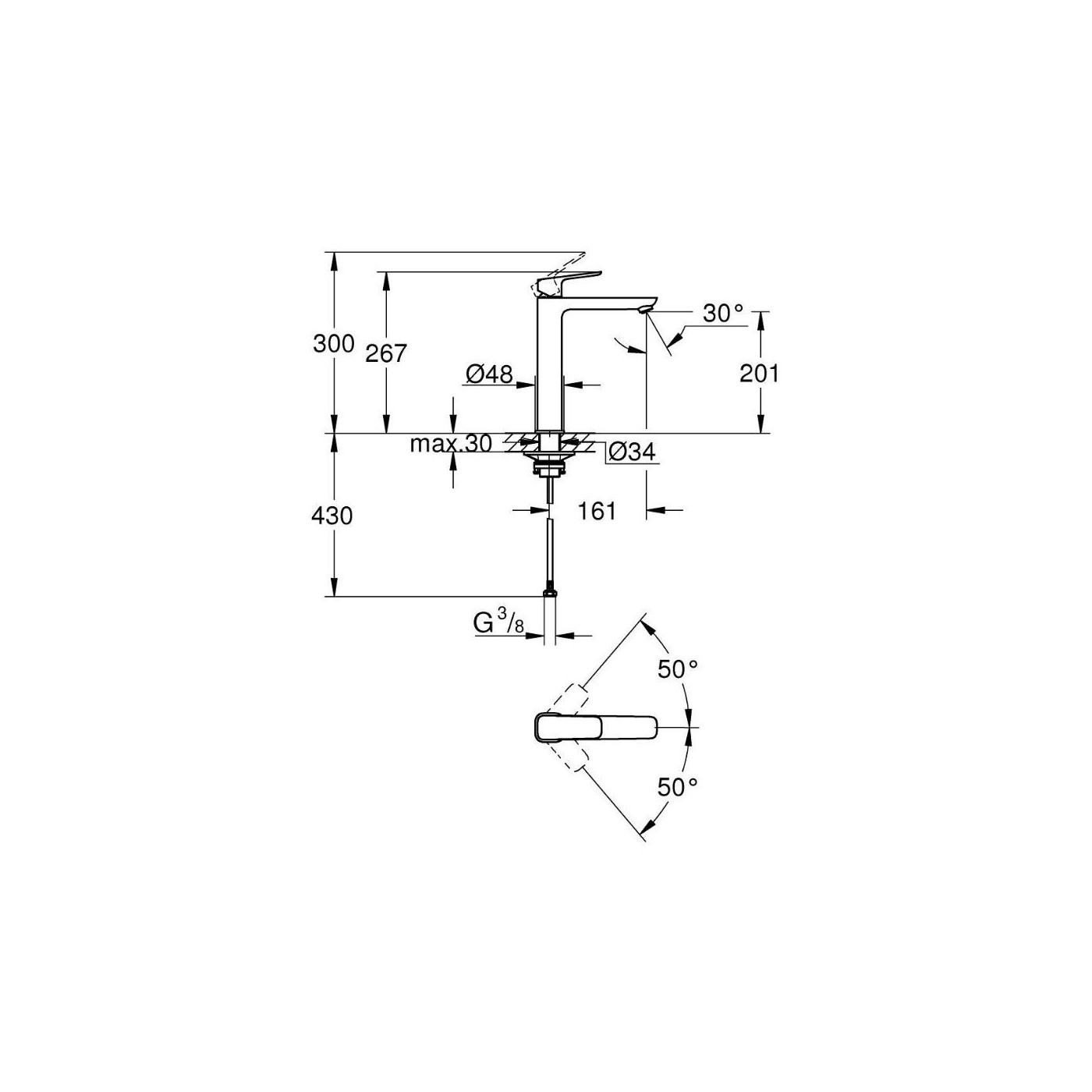 Bateria Umywalkowa Rozmiar XL Cubeo 1017290000 Grohe