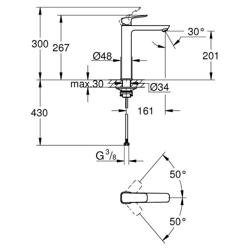 Bateria Umywalkowa Rozmiar XL Cubeo 1017290000 Grohe
