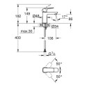 Bateria Umywalkowa Rozmiar S Cubeo Matte Black 1016992430 Grohe