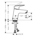 Bateria Umywalkowa 70 Z Kompletem Odpływowym Push-Open Logis 71077000 Hansgrohe