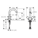 Bateria Umywalkowa 150 Bez Kompletu Odpływowego Logis 71221000 Hansgrohe