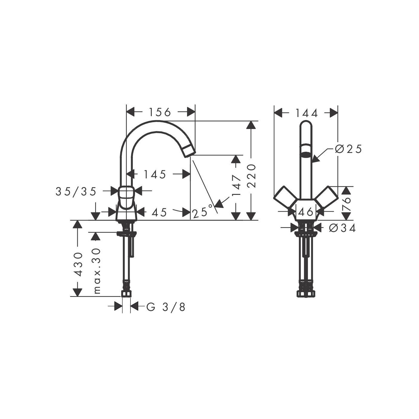 Bateria Umywalkowa 150 Bez Kompletu Odpływowego Logis 71221000 Hansgrohe