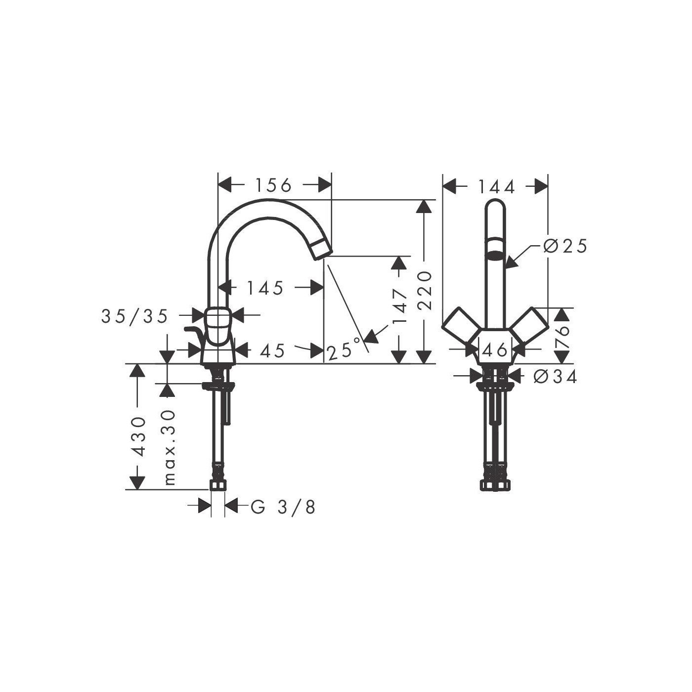 Bateria Umywalkowa 150 Z Kompletem Odpływowym Z Cięgłem Logis 71222000 Hansgrohe