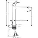 Bateria Umywalkowa 240 Fine Do Umywalek Nablatowych Z Kompletem Odpływowym Z Cięgłem Logis 71257000 Hansgrohe