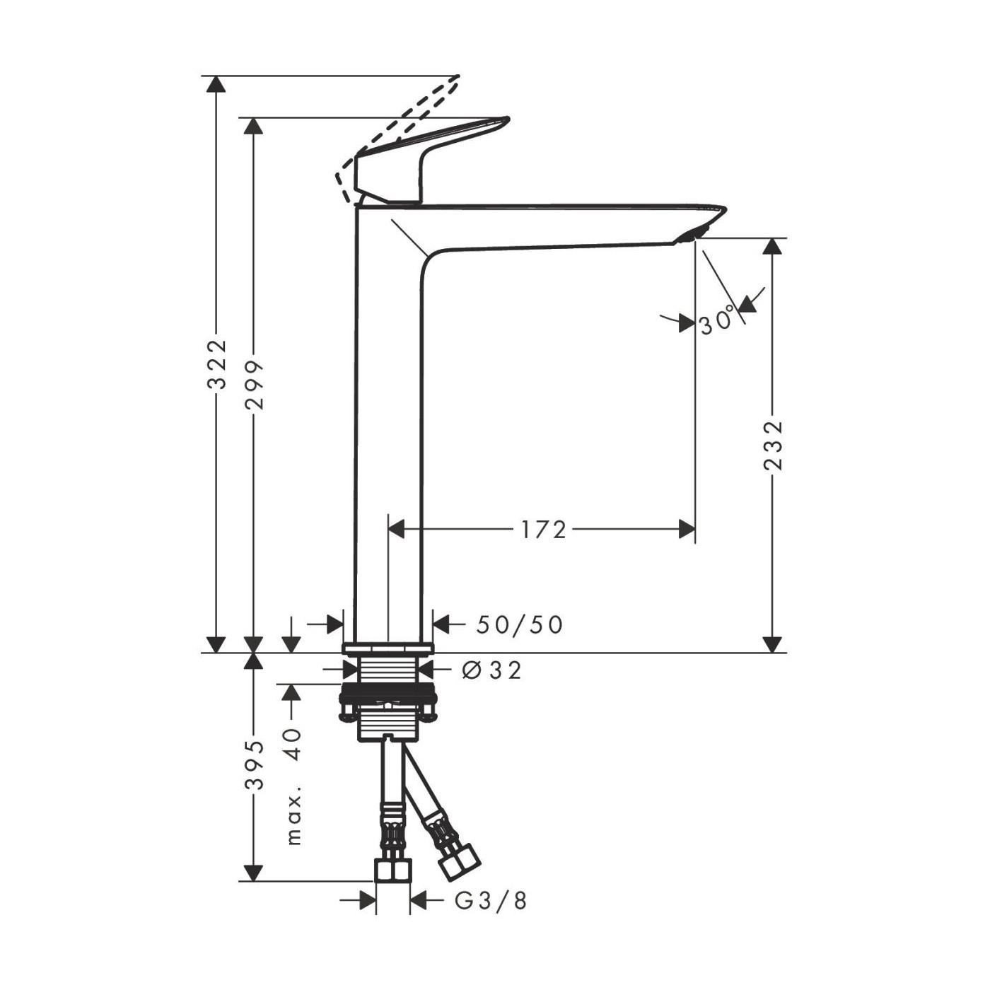 Bateria Umywalkowa 240 Fine Bez Kompletu Odpływowego Logis 71258670 Hansgrohe