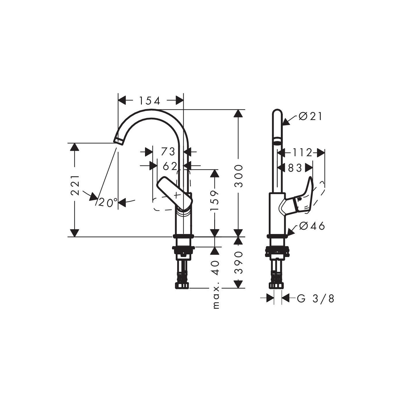 Bateria Umywalkowa Z Obrotową Wylewką Logis Chrom 71131000 Hansgrohe