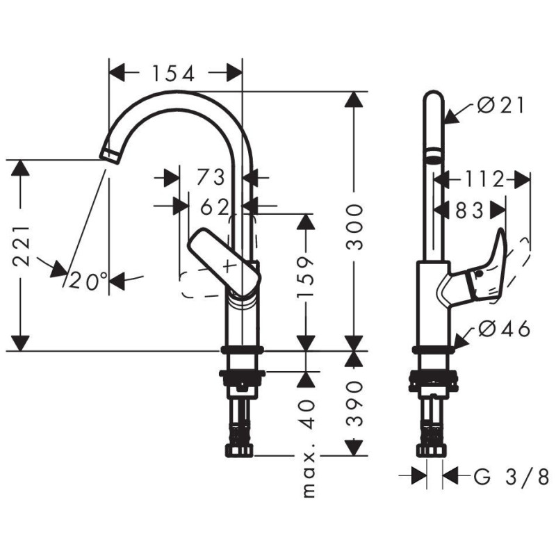 Bateria Umywalkowa Z Obrotową Wylewką Logis Chrom 71131000 Hansgrohe