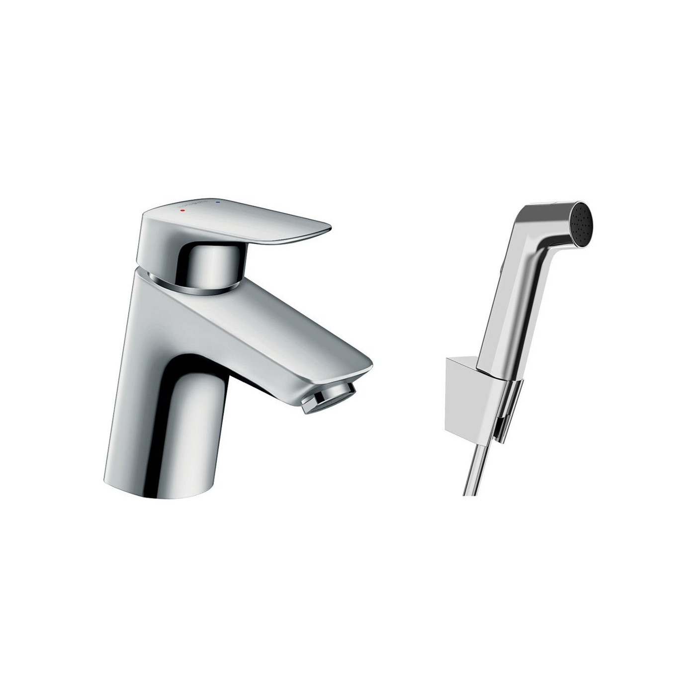 Bateria Umywalkowa Z Główką Bidette I Wężem Bez Kompletu Odpływowego Logis Chrom 71290000 Hansgrohe