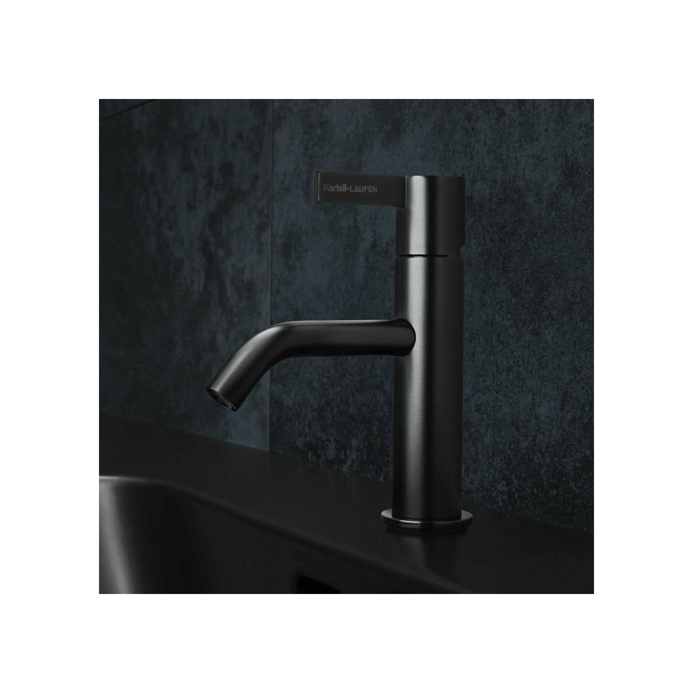 Bateria Umywalkowa Jednouchwytowa Kartell Czarny Mat H3113310811001 Laufen
