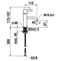 Bateria Umywalkowa Jednouchwytowa Kartell Czarny Mat H3113310811001 Laufen