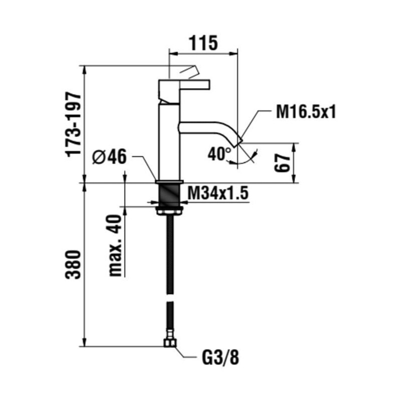 Bateria Umywalkowa Jednouchwytowa Kartell Złoty H3113310011001 Laufen