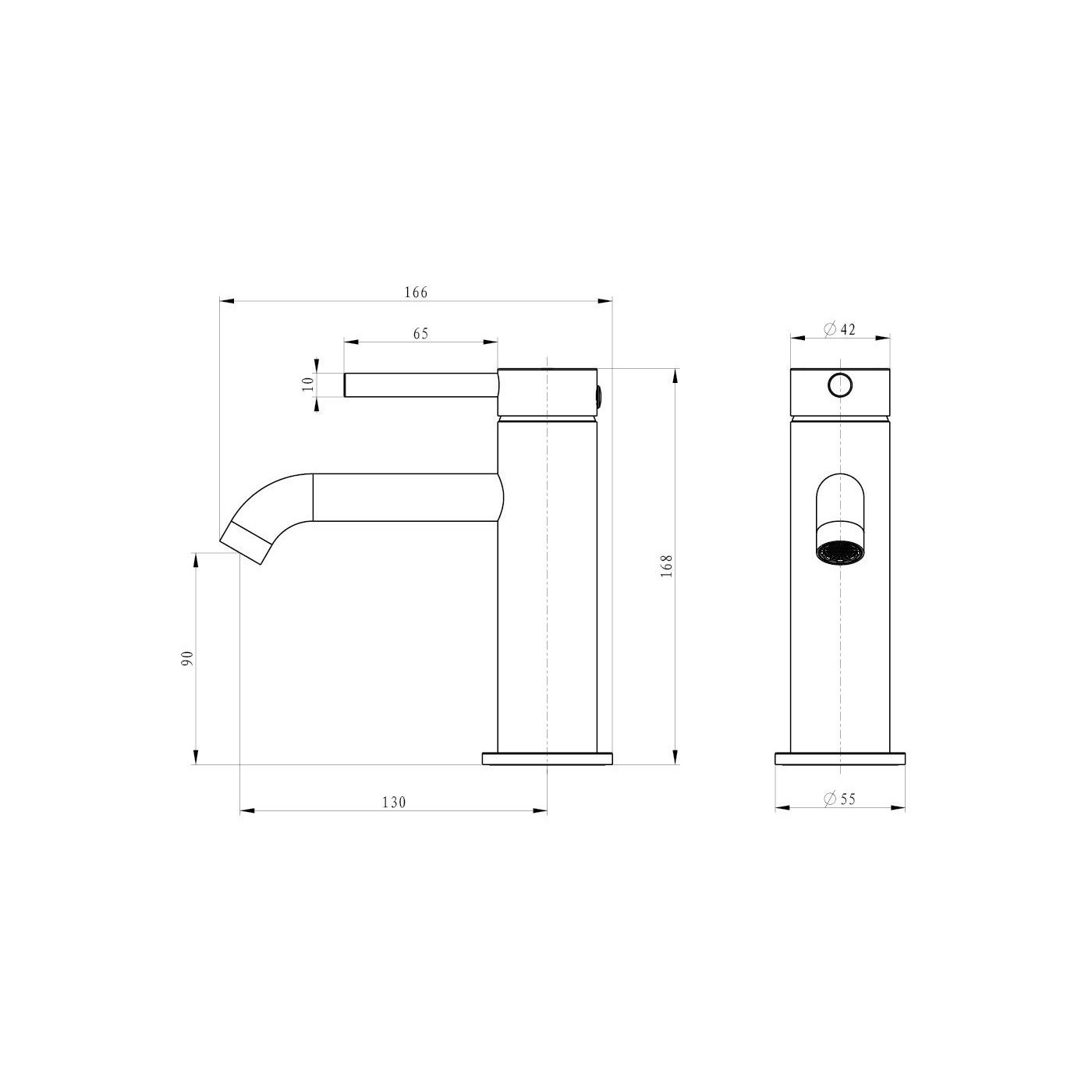 Bateria Umywalkowa Niska Fly Gun Metal 03010BN Emporia